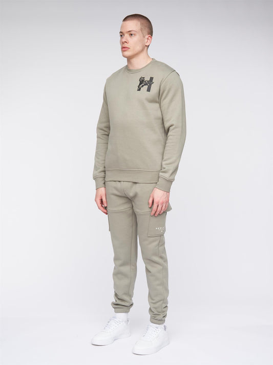 Morehen Crew Sweat Dusty Olive