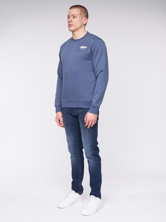 Scripthen Crew Sweat Deep Blue