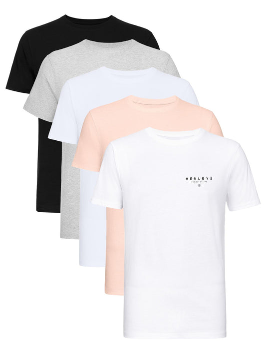 Hencinq B T-Shirt 5pk Assorted