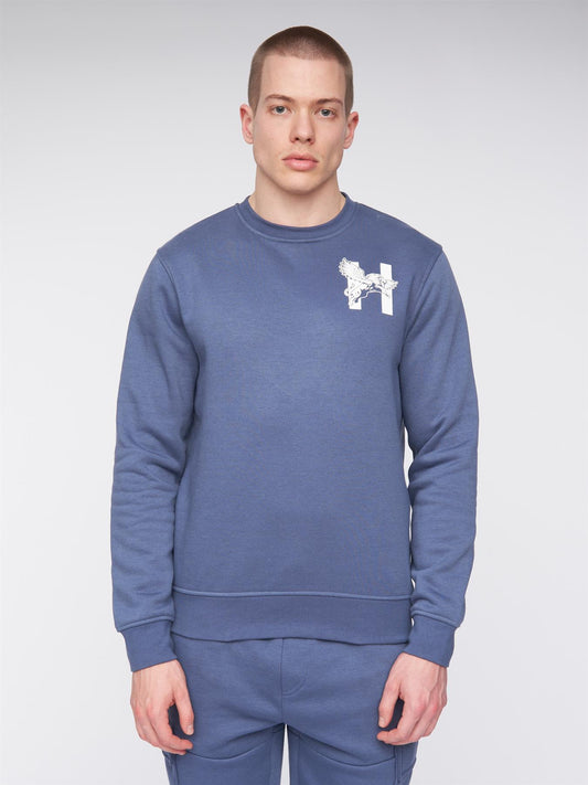 Morehen Crew Sweat Deep Blue