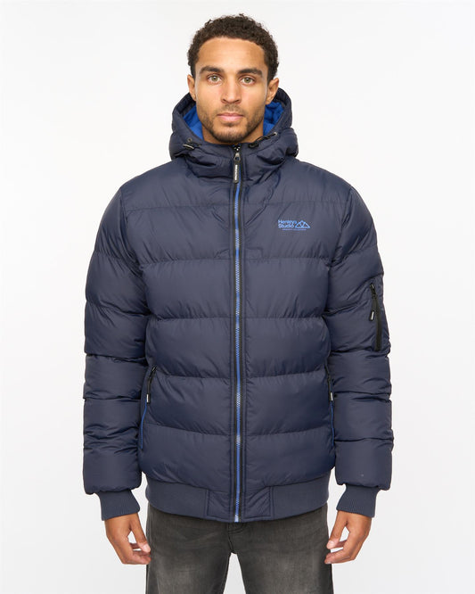 Thinker Puffer Bomber Jacket Navy
